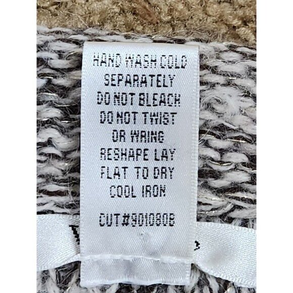 Vertigo Paris Mohair Wool Blend Coat Cardigan Size M Brown Gold Specks - Picture 14 of 14